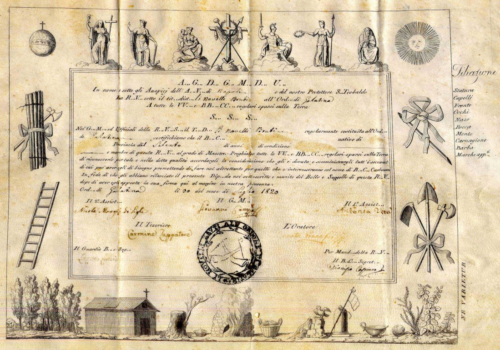 "Diploma carboneria" z 1820 r.
