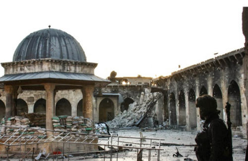 Meczet w Aleppo, Syria, fot. Gabriele Fangi, Wissam Wahbeh